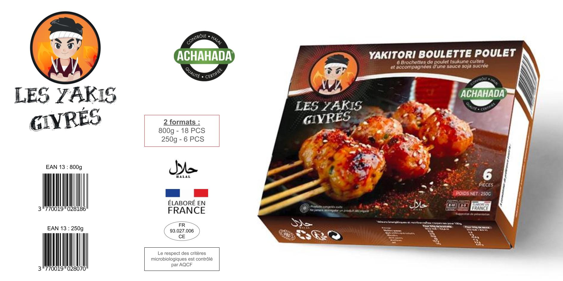 Yakitori Boulette poulet tsukune halal achahada Les Yakis Givres