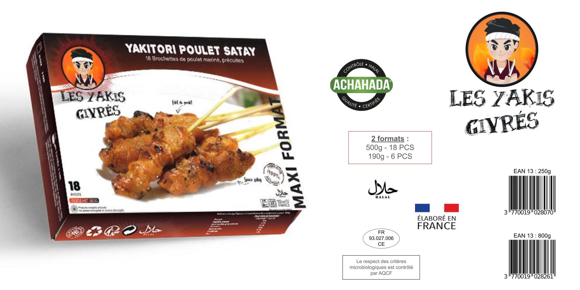 YAKITORI POULET SATAY HALAL ACHAHADA LES YAKIS GIVRES